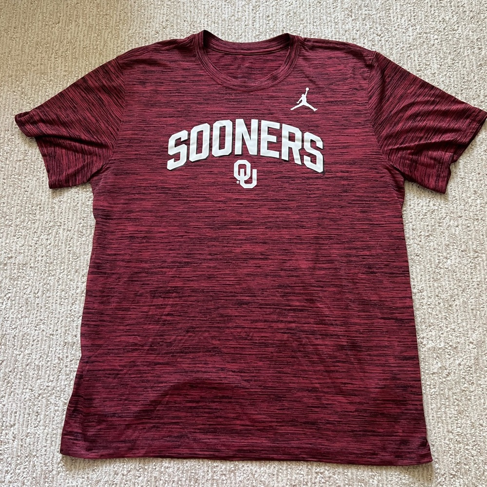 Jordan x Sooners Crimson Heathered Performance Tee